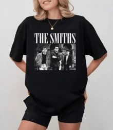 Black T-Shirt With Group Photo Of The S-Mi-Ths, Unisex Relaxed Fit - Black - View 10