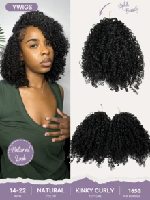 Y WIGS Multi-Texture Curly Miracle Knot Crochet Human Hair 55g 14-22 Inch Durable Tight Wave Pre-Bundled Feather Human Hair Crochet Extensions For Bohemian Braids - Natural Black - View 20