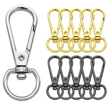 5/10/15/20pcs Multi-Color Water Drop Spring Keychain 360° Rotating DIY Bag Charm Hardware Accessories - 5.5G Flat Buckle - View 8