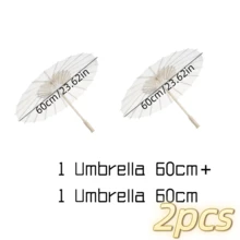 2/1 pièce - 80/60/40 cm Parasol en papier, Parasol de mariage DIY vierge, Parasol. Parasol de mariage, Faveurs de fête de mariage, Décorations de table. Pour diverses fêtes de festival/Décoration de mariage de la mariée, Décoration de demoiselle d'honneur, Cadeau, Accessoires de photographie de mariage, Traditionnel - Blanc - Voir 17