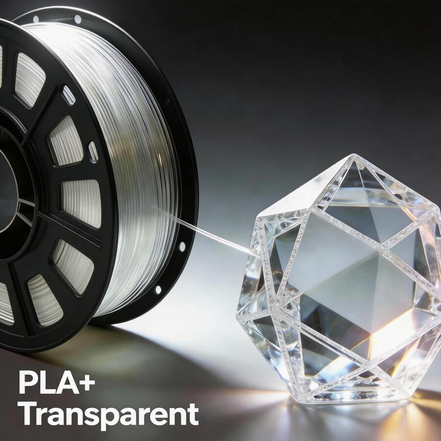 3D Printing Filament PLA 255g Transparent Series Is Highly Resilient And Requires Less Filament Pulling. It Supports A Printing Speed Of 50-600mm/S And Is Suitable For Most FDM 3D Printers. - View 1