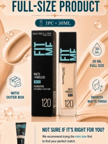 Maybelline 美寶琳 Soft Matte 防曬粉底液 #120，5/30ml，長效滋養，3合1，輕盈無感，霧面完美妝效，適合油性肌膚 - 柔霧版120 - 查看 6