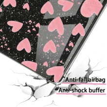 Translucent Heart-Shaped E-Book Protective Case, Suitable For Kindle Paperwhite 6/12th 7-Inch 2024/SA568B, Kindle Paperwhite 5 6.8-Inch 2021/11th/C2V2L3/RS23CV Reader Cover, Kindle 11th 2022 6-Inch/C2V2L3/RS23CV Anti-Fall Scratch Glitter Heart, Kindle Paperwhite 4/6-Inch 2018/Model PQ94WIF Four-Corner Airbag Protective Cover, Birthday Gift For Friends, Gifts For Boyfriend/Girlfriend - Clear - View 2