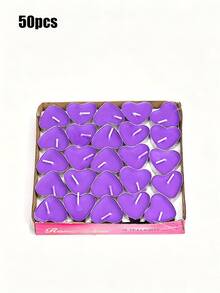 1pc/50pcs/100pcs [母親節創意蠟燭架] 50pcs/盒 2小時持續燃燒蠟燭，母親節求婚、告白、生日創意DIY心形蠟燭、蠟燭架、茶蠟、婚禮裝飾、飯店裝飾、拍照道具、浴室配件、浴室裝飾 - 彩色 - 查看 17