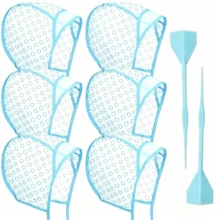 6/8 pièces Set : 6 Bonnets de Mise en Évidence avec 2 Crochets, Bonnets de Mise en Évidence Réutilisables avec des Trous Pré-Percés, Outils de Coloration Capillaire pour Salon et Maison - Multicolore - Voir 9