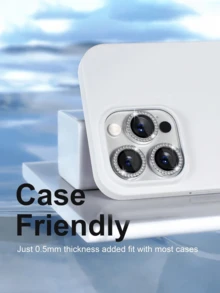 CSDZ 3 Compatible With IPhone 17 Pro Max/17 Air/17E/16 Pro Max/16E/15 Pro Max/14 Plus/13 Pro Max/12 Pro/11 Pro Max/Xs Max, Silver Dot Diamond, High-Definition Lens Protective Film, 9H Hardness, Full Screen Coverage, Waterproof And Scratch Resistant. Lens Protector Compatible With IPhone 17, Lens Protector Compatible With IPhone 15, [International Version Instead Of Local Version] - Multicolor - View 2