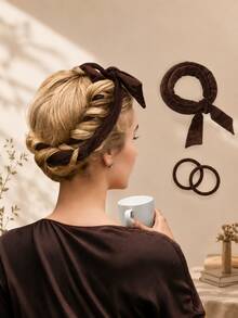 Faixa de Cabelo Ondulado Sem Calor, Scrunchie Ondulado Sem Calor, Faixa de Cabelo Ondulado para Dormir, Ferramenta de Estilo de Ondulação Natural Suave DIY, Ferro de Ondular, Ondulação Sem Calor, Ferro de Ondular, Produtos e Acessórios de Beleza para Salão de Cabelos - Azul bebê - Visão 16