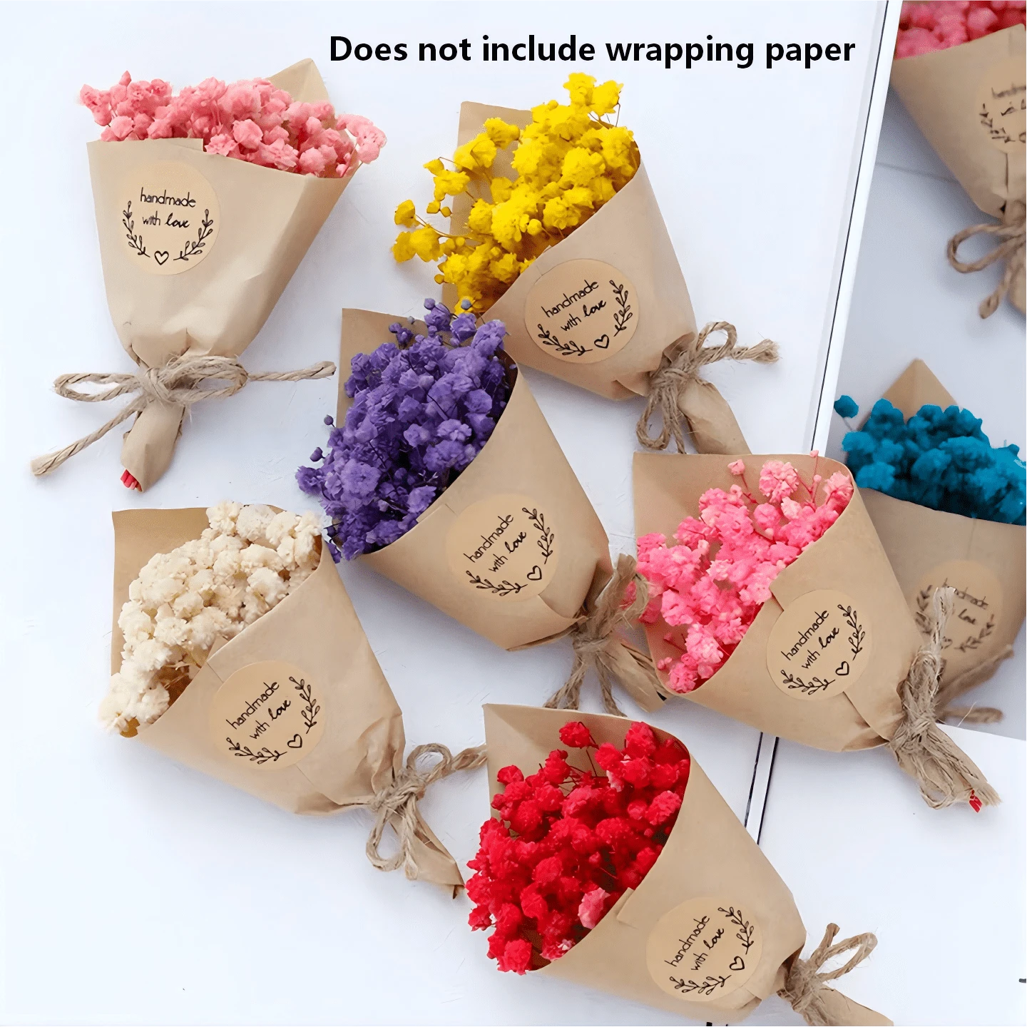 100 mini mazzetti di fiori eternity, disponibili in vari colori, adatti per corone di fiori da sposa e accessori per capelli, composizioni in vaso, decorazioni per la casa, l'ufficio e i caffè, decorazioni festive, decorazioni per biglietti, decorazioni per torte e altre decorazioni fai da te. - 100 pezzi - Visualizzare 1