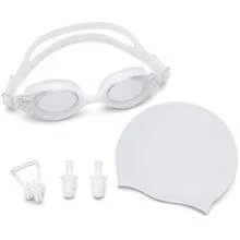 4-In-1 Anti-Fog Swimming Goggles Set, Includes Swim Cap, Nose Clip And Earplugs, Made Of Soft Silicone Material, Waterproof And Anti-Fog, Clear Vision, Comfortable Fit, Suitable For Swimming Pool, Beach, Swimming Training, Summer Water Sports, Fitness Exercise, Unisex - Multicolor - View 16