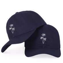 Boné Masculino Feminino Dad Hat Coqueiro Estilo Casual  Casual    Algodão    Boné  Todas - Azul Marinho - Visão 5