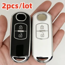 2件/組 汽車鑰匙套 適用於 2 3 6 Atenza Axela Demio CX-5 CX5 CX-3 CX7 CX-9，僅適用於圖示之汽車鑰匙 - 彩色 - 查看 9