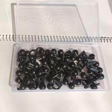 50个/套 塑料金属钩针黑色软木图钉装饰图钉钩背推钉钩用于软木板 - A - 查看 11
