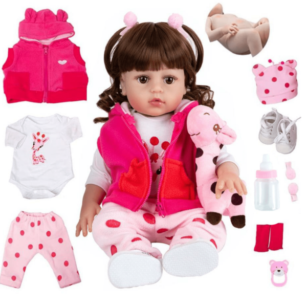 Bebê Sweetie Reborn Boneca Silicone 48cm - Pode dar banho