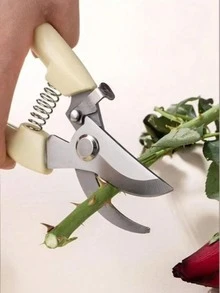 2pcs 2 Styles Of Gardening Pruning Shears: Branch Trimmer, Pruning Shears, Manual Pruning Shears, Gardening Scissors, Garden Shears, Bonsai Shears, Pruning Shears. Multifunctional Gardening Tools With Strong Shock-Absorbing Spring, Non-Slip Handle, Sharp Cutting Blade, Locking Switch, Reinforced Rivets And Stainless Steel Scissors. - Multicolor - View 3