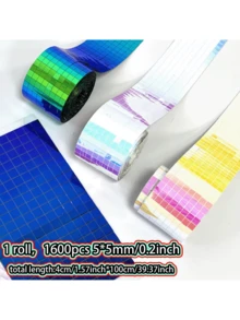 Glass Mirror Disco Tiles - Self-Adhesive Mosaic Tiles - Perfect For Creating Disco Themed Decor, Disco Balls, Handmade Cards And Art Collages. Self-Adhesive Reflective Mirror Tiles For DIY Crafts - Multicolor - View 8