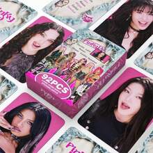 92pcs KATSEYE Pink Double-Sided Photo Cards & Stickers Set, High-Definition Lomo Cards Of Popular Korean Girl Group, Fans Collection, Music Lovers Collection - Multicolor - View 3