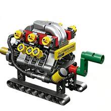 Engine Building Block Model, Mechanical Engineering Construction Blocks, Collectible Model Gift For Block Enthusiasts, Suitable As Home Decor And Birthday Gift, Halloween, Christmas Gift - Engine Building Blocks - View 13