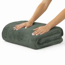 Microfiber Blanket Double And Queen Size Anti-Allergic Soft Extra Soft Flannel - Green - View 4