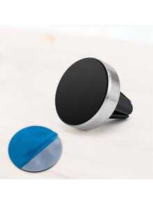 1pc Creative Round Mini Magnetic Car Navigation Dashboard Air Vent Alloy Random Sticky Car Phone Holder, Mini Magnetic Stick-On Versatile Metal Magnetic Car Phone Mount - A - View 14