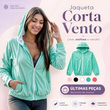 Women's Semi-Lined Sports Windbreaker Jacket, Water Repellent, Durable - 藍晶 - 查看 1