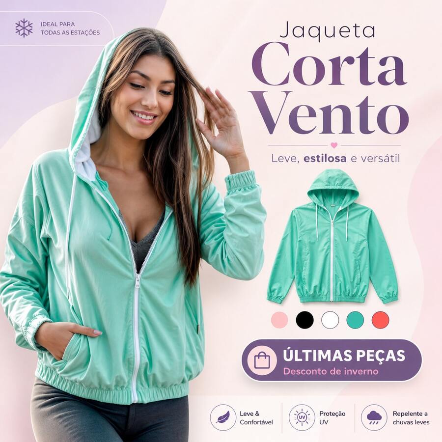 Women's Semi-Lined Sports Windbreaker Jacket, Water Repellent, Durable - 藍晶 - 查看 1