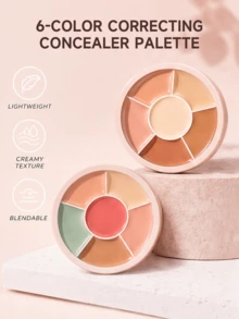 beauty glazed Bảng che khuyết điểm 6 màu, che quầng thâm, vết mụn, đốm và tạo khối khuôn mặt - #02 - Xem 2