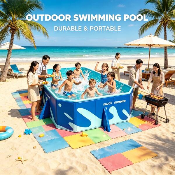[Durable PVC Quick-Open] 1 Large Foldable Quick-Open Swimming Pool, Durable PVC Material, Easy Installation And Maintenance-Free Inflatable Home Swimming Pool Suitable For Outdoor Backyard, Ideal For Fun Water Activities, Suitable For Family To Enjoy Sports In Backyard, Garden Or Patio