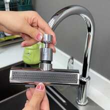 Adjustable Kitchen Faucet Advanced Technology Rotatable Splash-Proof Device, Waterfall 3-Gear Household Sink Faucet Universal - Multicolor - View 5