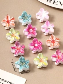 10/20/30pcs Jepit Rambut Kecil Motif Bunga Camellia Tie-Dye Warna Acak, Jepit Poni/Samping Minimalis yang Lucu, Jepit Ekor Kuda, Jepit Rambut Anak Perempuan, Aksesori Rambut Musim Panas, Jepit Rambut Pantai, Cocok untuk Pemakaian Sehari-hari dan Liburan, Jepit Rambut - MultiWarna - View 9