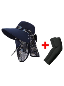 1 Set Women's Summer Full Face Sun Protection Hat With Mask, Breathable, Anti-Mosquito, Suitable For Outdoor Activities Like Picking, Traveling, Fishing, Planting, And More - H - View 34