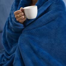 Microfiber Blanket Double And Queen Size Anti-Allergic Soft Extra Soft Flannel - Light Blue - View 2
