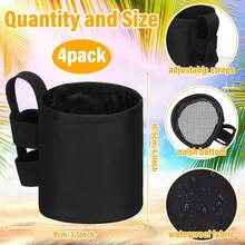 1pc Portable Cup Holder, Suitable For Outdoor, Beach Chair, Camping Chair, Beverage Rack, Universal Water Bottle Organizer - View 5