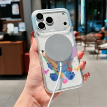 Disney Lilo & Stitch Phone Case - Backpack‑Wearing Stitch Holding Oversized Rainbow Pencil, Surrounded By Butterflies & Sparkles, White "Lilo & Stitch" Lettering, Cute School‑Style Art, Compatible With IPhone 17, 16, 15, 14, 13, 12, 11 Pro Series And Galaxy S22, S23, S24, S25 Models, Ideal For Students, Back‑To‑School Gifts. - Trong sáng - Xem 6