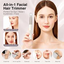 TOUCHBeauty 3-In-1 Electric Trimming Set/Face, Eyebrow, Nose, Ear, Body Hair Trimming, All-In-One Women's And Men's Dual Blade Battery-Powered Shaver - Light Grey - View 4