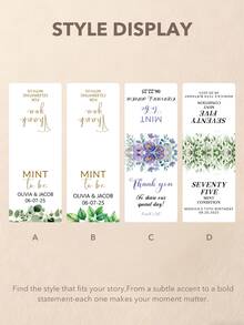 Custom Tic Tac Stickers Flower Labels For Tic Tac Containers Personalized Mint Candy Wedding Favors Floral Bridal Shower Party Favor Stickers Graduation Decorations Graduation Gift Custom Wedding Labels Birthday Gifts Holographic, Personalized Gift - New1 - View 5