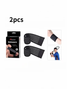 1 par de muñequeras deportivas, muñequeras para el síndrome del túnel carpiano, muñequeras elásticas de polímero transpirable de compresión, muñequeras deportivas elásticas transpirables unisex. - pulsera - Ver 10