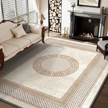 1pc Khaki Minimalist Velvet Thickened Rug, Decorative Carpet, Bedroom Decor, Small Rug, Carpet, Home Decor, Living Room Rug, Living Room Small Rug, Bedroom Carpet - Multicolor - View 4