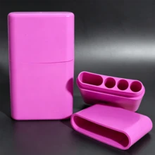 Macaron Color Plastic Cigarette Case, Portable 3+1 Cigarette Box, Can Store 3 Cigarettes + 1 Lighter, Multiple Colors Available - 1 - View 6