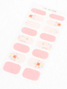 Coral Pink No-Bake Gel Nail Sticker Nail Oil Film Waterproof Nail Sticker Sticker Solid Color Green Onion Powder Jump Color Gradient Full Sticker - Pink - View 6