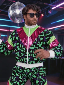 Men Cosplay Clothing Disco Dance Bar Nightclub Wear - Green - View 1