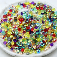 2-6mm Resin Flat-Bottom Rhinestones, Iridescent Transparent, Suitable For Nail Art, Phone Case DIY Crafts - SS20 5mm 1510Pcs - View 22
