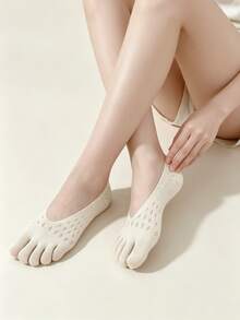 1/5 Pairs Summer Thin Starry Sky Invisible Five-Finger Boat Socks (Socks Not Included) - Multicolor - View 8
