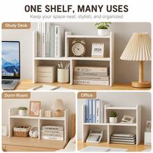 Desktop Bookshelf, Tabletop Storage Rack, Office Desk Organizer, Dorm Essentials, Multi-Layer Shelf - Sets - View 2