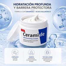 Crema Hidratante Facial Con Ceramidas y Ácido Hialurónico Piel Seca Barrera Cutánea 120g - Ceramidas - Ver 2