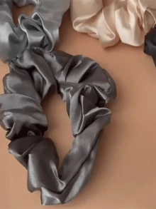 3pcs Random Color Vintage Scrunchies, High Elasticity - Very Suitable For Indoor Home Use, Outdoor Activities, Outings, Travel, And Other Occasions - Multicolor - View 6