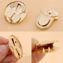2Pcs Metal Folding Lock Clasp, Suitable For Handbags, Wallets And Other Bags Closure, With Lock Clasp, Snap Button And Other Accessories, Suitable For Wallets And Other Small Metal Buckles - Multiple Styles - View 13