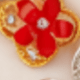 Three-in-one Butterfly Flower Rhinestone Earrings