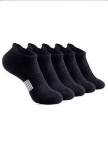 5/10 paires de chaussettes de sport pour hommes noires et blanches pour l'extérieur, printemps/été - Multicolore - Voir 2