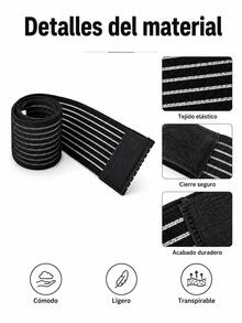 1 par de muñequeras deportivas, muñequeras para el síndrome del túnel carpiano, muñequeras elásticas de polímero transpirable de compresión, muñequeras deportivas elásticas transpirables unisex. - pulsera - Ver 3
