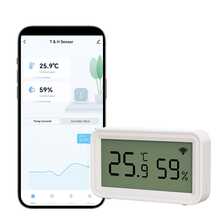 Termómetro y higrómetro inteligente WiFi, adecuado para el hogar inteligente, compatible con Tuya SmartLife y Alexa - Ver 1